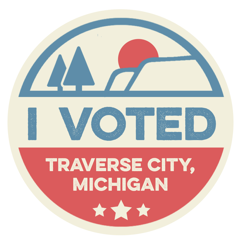 I Voted Sticker Designs City of Traverse City